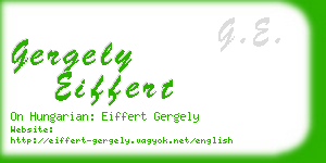gergely eiffert business card